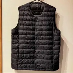 ユニクロ　ウルトラライトダウンベスト　Ｌ　ブラック　黒　収納袋付き