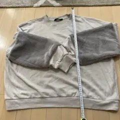 w closet 袖ファー スウェット トレーナー