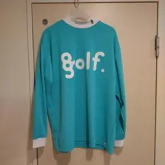 【未使用品】8gshoot モックネックシャツ ターコイズブルー L