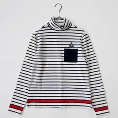 ルコックスポルティフ　ゴルフボーダータートルネックカットソー　Ｍサイズ