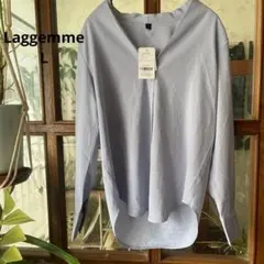 Laggemme 薄い青のVネック長袖シャツ L 新品のサムネイル