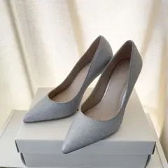 シルバー ヒール　パンプス 23.0cm