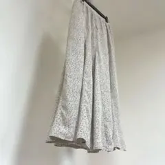 earth 花柄 フレアロングスカート