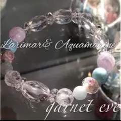 【SALE】eve♡人気♡ラリマー♡高品質✨冬の妖精✨薔薇♡ブレス
