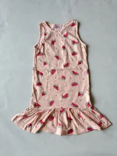 スイカ柄 ノースリーブワンピース 122-128cm