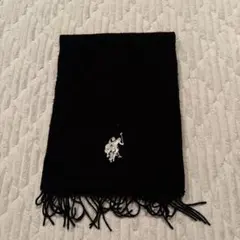 美品　U.S. POLO ASSN マフラー　ブラック　ワンポイント