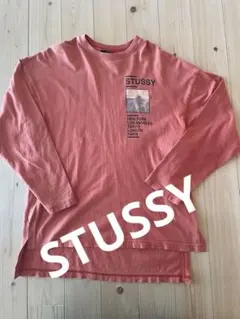 レア　STUSSY オレンジ 長袖カットソー ロンT 日本製