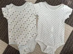 ベビー ロンパース ボディオール カバーオール 90cm 2枚組 くま柄 星柄