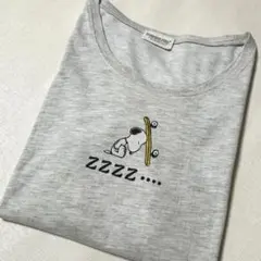 PEANUTS スヌーピー 半袖Tシャツ スケートボード Mライトグレーのサムネイル