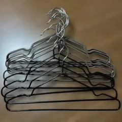 金属製衣類ハンガーセット 黒とモカ色