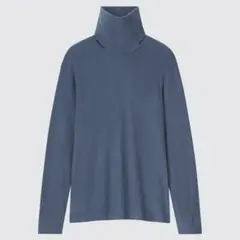 UNIQLO ブルー　タートルネック 長袖
