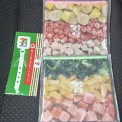 セブンイレブン　ハッピーくじ　ラバーコレクション　スムージーフラットポーチ