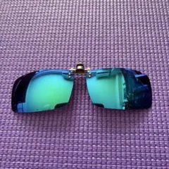 青緑レンズ メタルフレーム サングラス