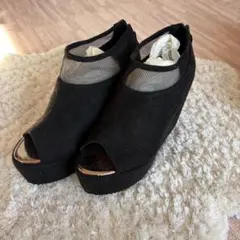 GRL 厚底ウェッジソールポイントメッシュサンダル[gd1004] 23.0cmのサムネイル