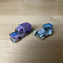 ミニチュアカー 2台セット リサイクル素材 ハンドメイド