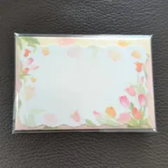 【春限定】チューリップ柄 ダイカット ミニカード