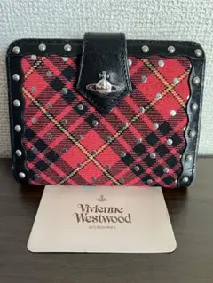 Vivienne Westwood 二つ折り財布 タータンチェック柄 オーブ
