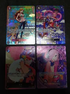 ワンピースカード　ナミSP ペローナSP ウタ金文字　レイジュSP　4枚セット