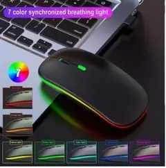 【新品 未使用品】LED7色発光ワイヤレスマウス2.4GHz 2025モデル