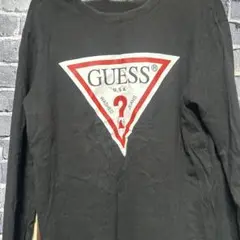 GUESS ブラック 長袖Tシャツ
