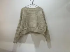 studioclip ロングスリーブニット　ケーブル編み