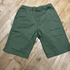 UNIQLO キッズ ハーフパンツ 150cm オリーブグリーン