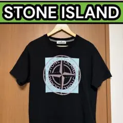 STONE  ブラックポロシャツ スリムフィット 良品】STONE ISLAND ブラック ポロシャツ スリムフィット L - メルカリ