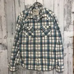 アメリカンイーグル AMERICAN EAGLE チェック ウエスタンシャツ M