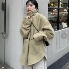 アウター collar arrange midi outer