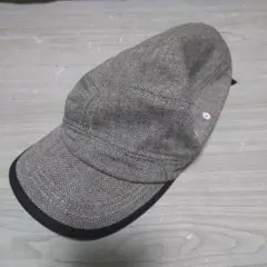 ikka ヘリンボーンキャップ グレー/ブラック