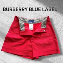 BURBERRY BLUE LABELレッド　ノバチェック　ショートパンツ 36