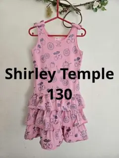 Shirley Temple フリル付ラメフルーツ柄ノースリーブワンピース130のサムネイル