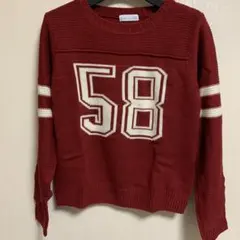 E hyphen world gallery ニット レッド 長袖