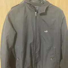 ナイロンジャケット 黒 チェック柄