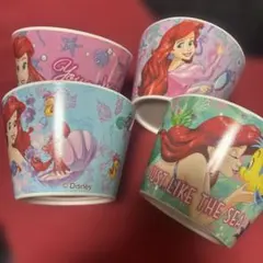 Disney アリエル メラミンカップ 4個セット