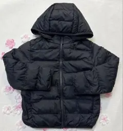 ユニクロ　ウォームパデッドウォッシャブルパーカ(ブラック)130cm