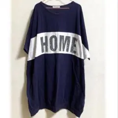 ハートマーケット チュニック ビッグシャツ ネイビー フリーサイズ ドルマン丈