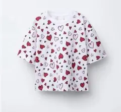 ZARAハートプリント クロップドTシャツ13-14yザラキッズ