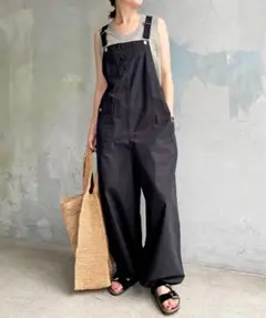 Spick & Span リップストップオーバーオール