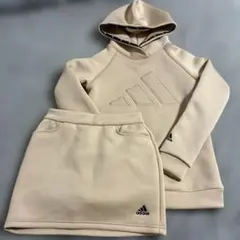 adidas ベージュ フーディー スカート セットアップ ゴルフウェア