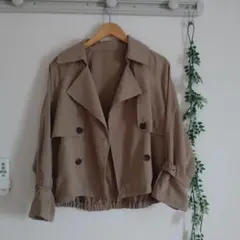 新品(M)ショートトレンチ アウター ジャケット ブルゾン