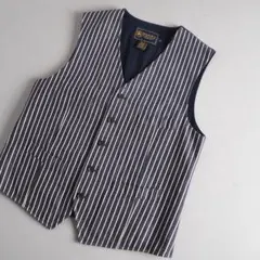 ラルフローレン　綿１００％　ベスト　ジレ　ストライプ柄　美品