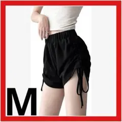 短パン ショートパンツ (M) 黒 ルームウェア トレーニングウェア