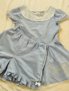 mezzo piano 水色 プルオーバー＆ショートパンツ140cm