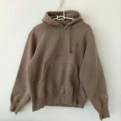 Champion フード付きパーカー Sカーキ