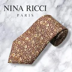 ニナリッチ シルク100％ NINA RICCI 古代文明 ネクタイ フランス製