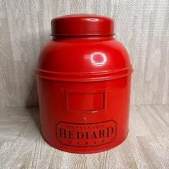 HEDIARD エディアール 紅茶缶 特大 赤 保存缶 キャニスター 容器