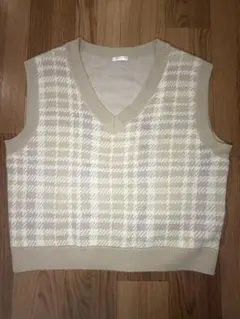 ハニーズ　COLZA チェック柄 ニットベスト Sサイズ