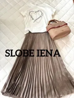 美品☆IENA プリーツロングスカート　ウエストゴム　ゆったり　フリー　ベージュのサムネイル