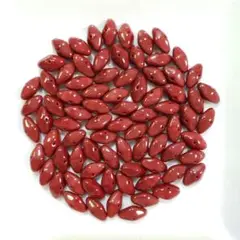 (68)チェコビーズ　約13×6mm　小豆色　80コ